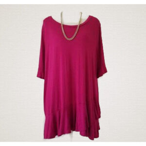 TERRA & SKY - color Burgundy Top Size 14